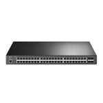 tp-link JetStream 48-Port Gigabit L2+ PoE+ Managed Rackmount Switch wi