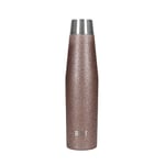 BUILT Apex - Bouteille Isotherme avec Bouchon Hermétique, 100% Réutilisable, Sans BPA, Gourde en Acier Inoxydable 18/10, 540 ml, Rose Gold Pailleté