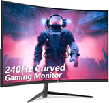 Z-Edge Ecran Pc Gamer Incurvé 27'' 240 Hz,1Ms Mprt,Fhd(1920X1080),Freesync,Moniteur Gaming Led 16:9 Avec Hdmi Câble,Inclinaison Réglable,1500R,350Cd/M²,2* Hdmi2.0 & 2* Dp1.2,178° Angle Vue