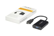 StarTech.com HDMI to VGA Video Adapter Converter with Audio for Desktop PC / Laptop / Ultrabook - 1920x1080 - videoadapter - HDMI / VGA / audio - 25 cm