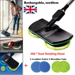 2In1 Electric Rechargeable Cordless Floor Cleaner Scrubber Polisher Mop Set