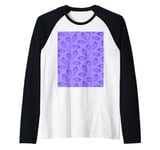 Climbing Vine Leaves In Purple On Lilac Raglan Baseball Tee