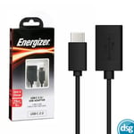 Energizer USB Host Adapter Cable USB Type C to USB A Female OTG Cable