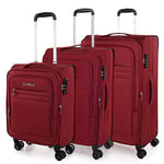 JASLEN - Set Valise Souples à 4 roulettes - Lot Valise Tissu à Roulette - Sets de Bagages pour soute Avion, Soldes sur Set de valises à roulettes. Verrouillage à Combinaison, Grenade