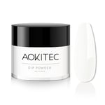 Aokitec 28 g Dip Powder, Milky White Dip Acrylic Powder for Long-lasting 28 Days+ Dipping Nail Powder for Nail Art, No Needed Nail Lamp, No Harm to the Skin around the Nails