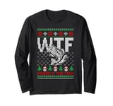 Funny Where's The Fish WTF Fisherman Ugly Christmas Sweater Long Sleeve T-Shirt