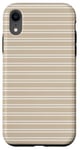 Coque pour iPhone XR Beige Tan rayé mignon girly esthétique Preppy Stripe