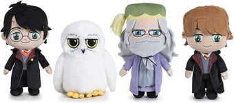 Complete Set 4 Plush 20cm Harry Potter Ron Silent Hedwig Original