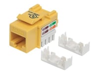 Intellinet Keystone Jack, Cat5e, Utp, Punch-Down, Yellow - Trapetsjack - Cat 5E - Utp - Gul - 1 Port