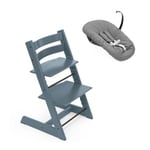 Nyfødtpakke, Stokke Tripp Trapp, Fjord Blue + Newborn Set Anthracite