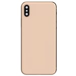 Clappio Frame + Battery cover for iPhone XS Max Gold rear window, Light Pink