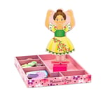 Nina Ballerina Magnetic Wooden Dress Up Doll Toy - Melissa & Doug