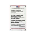 Interface Plv - Panneau 'protection des mineurs' dimensions 60 x 40 cm avec fixation ventouses