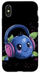 iPhone X/XS Funny Blueberry Fruit for Headphones Lovers Case