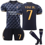 23-24 Vini Jr. 7 Real Madrid borta fotbollströja uniform lagtränings tröjor Adult XL(180-190cm)