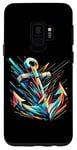 Coque pour Galaxy S9 Symbole de la mer ancre cool dans le style art abstrait Noël