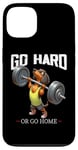 Coque pour iPhone 13 Go Hard Or Go Home Teckel Haltérophilie Fitness Gym