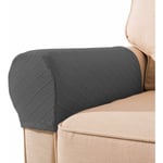 pcs Sofa Armrest Covers Soft Armchair Slipcover Non-Slip Armrest Covers Elastic Sofa Slipcover Protection - Dark Gray