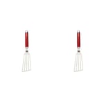 KitchenAid Flex Turner, Stainless Steel Slotted Fish Slice, Empire Red (Pack of 2)