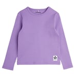 Mini Rodini Solid Ribbstickad T-shirt Purple | Lila | 116/122 cm