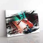 Big Box Art Cello Instrument (1) V2 Canvas Wall Art Print Ready to Hang Picture, 76 x 50 cm (30 x 20 Inch), Multi-Coloured