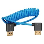 Kondor Blue Angled Full HDMI cable for on-camera monitors 12"-24" (câble HDMI coudé pour moniteurs de caméra)