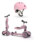 Scoot og Ride Sparkesykkel og Hjelm - Rosa | Pakktilbud