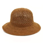 YuanBo Wu Printemps et été Version coréenne du Chapeau de dôme Rabattable Chapeau de visière Chapeau de pêcheur en Plein air Plage Chapeau de Soleil Femelle (Color : Kaki, Size : Taille Unique)