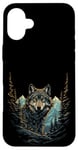 iPhone 16 Plus Wolf in Mountains, Forest Nature Art Women, Men Case