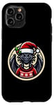 Coque pour iPhone 11 Pro Dessin animé Dragon avec bonnet de Père Noël Noël enfants garçons filles