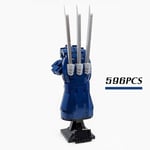 (Wolverine Claws-be originalios dėžutės)Wolf Gloves Claws 76250 Nano Gauntlet 76223 Infinity Gauntlet Rakennuspalikat Tiilet Lelut Lasten syntymäpäivä joululahjat