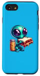 Coque pour iPhone SE (2020) / 7 / 8 Alien mangeant un sandwich au beurre d'arachide et à la gelée