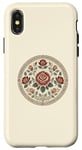 Coque pour iPhone X/XS Rose florale botanique, style bohème minimaliste, roses d'amour