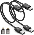 HDMI sans Fil Émetteur et Récepteur 2.4G/5G - Transmission HDMI sans Fil, pour Vidéo/Audio/Fichier en Streaming de Laptop/PC/Caméra/TV Box vers Télévision/Projecteur/Moniteur