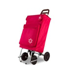 Amig - Chariot de Courses 4 Roues avec Compartiment Isotherme | Caddie de Courses Solide | Chariot de supermarché Pliable | 22 x 40 x 106 cm | Charge Max. 15 kg | Couleur Rouge