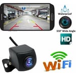 Caméra de recul sans fil hd wifi Caméra de recul pour voiture, véhicules, caméra de recul WiFi avec vision nocturne, moniteur de recul sans fil lcd