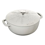 Staub La Cocotte 24 cm round Cast iron French oven white truffle