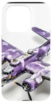 Coque pour iPhone 15 Pro Imprimé animal bohème violet B-17 Flying Fortress Vintage