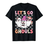 Lets Go Ghouls Retro Halloween Ghost Women Toddler Girl T-Shirt