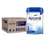 Aptamil Advanced 1 First Infant Baby Milk Powder Formula, from Birth, 800g (Pack