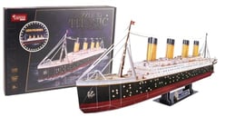 EXPLORA - Bateau Titanic - Puzzles 3D Lumineux - 540051-266 Pièces - Niveau 8 - sans Colle Ni Ciseaux - Educatif - Jeu de Construction - Cadeau Enfant - Maquette - Paquebot - À Partir de 8 Ans