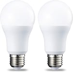 Amazon Basics ampoules LED Culot Edison à vis E27 10 W (équivalent 75 W) Blanc froid Intensité non variable, Lot de 2