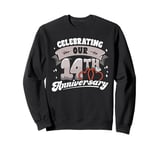 14th Wedding Anniversary Celebrating 14 Years Matching Gift Sweatshirt