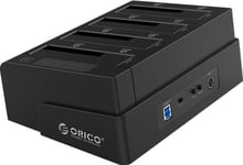 Orico Dokkingstasjon For Hdd/Ssd, 2,5''/3,5'', Usb 3.0, Sata Med Klonefunksjon (Svart)