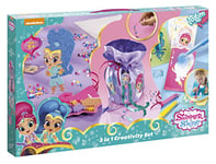 Kit Créatif - Shimmer Shine - 3 In 1 - Boite de 3 Activités (Perles à Repasser, Feutres à Souffler et Sac à Décorer) -