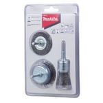 Brosses boisseau pour perceuse - MAKITA D-66070 - Lot de 3 - Filaire - Métal