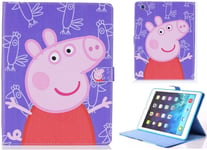 For iPad mini 1 2 3 4 5 Peppa Pig Cartoon New Smart Stand Case Cover +