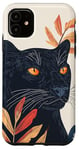 iPhone 11 Midnight Panther with Bold Jungle Foliage Case