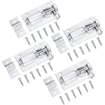 4 Pcs Verrou de Porte, Loquet Porte Coulissante, Serrure Porte Coulissante, Serrure de Porte, Boulons de Verrouillage de Porte, Targette en Acier