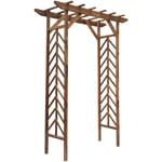 Arche de jardin arche à rosiers style exotique dim. 140L x 65l x 200H cm bois de sapin